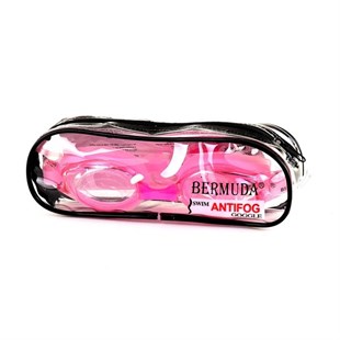 Çantalı Bermuda Bestway Antifog Yüzücü Gözlüğü Prof Pembe