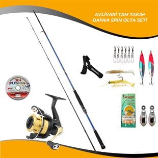 Daiwa Samourai Seabass 2.40m 14-42gr 2P Olta Kamışı -  Daiwa Rs 2500 Tam Takım Spin Olta Seti