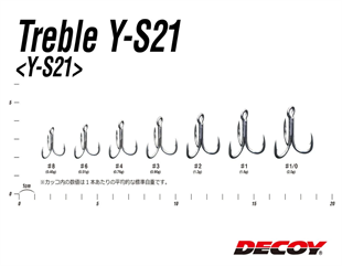 Decoy Y-S21 Standart Treble Üçlü Maket Balık iğnesi