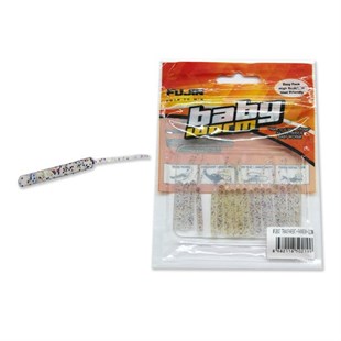 Fujin Baby Worm Kokulu 5.2 Cm LRF Sahte Silikon Yem (3 Adet Kanca Hediye)