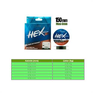 Fujin Hex 8X 150Mt. Moss Green Pe Line İp Misina