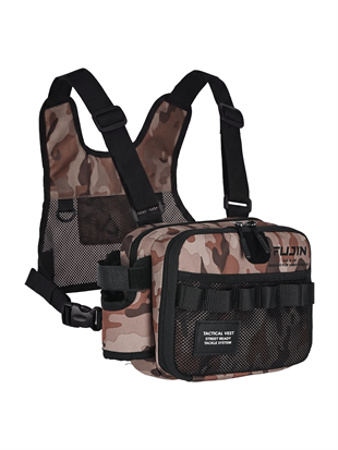 Fujin Tactical Vest Brown Camo Balıkçı Çantası
