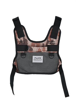 Fujin Tactical Vest Brown Camo Balıkçı Çantası
