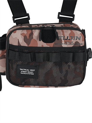 Fujin Tactical Vest Brown Camo Balıkçı Çantası