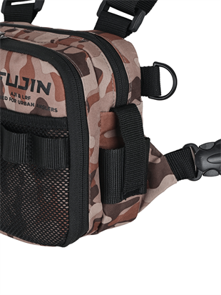 Fujin Tactical Vest Brown Camo Balıkçı Çantası