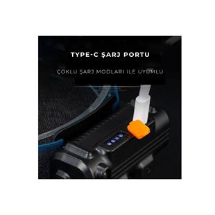 Gold Orion KM-214 Hareket Sensörlü 42 LED 1200 Lmn Şarjlı Kafa Lambası - 6 Mod Süper Parlak