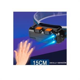 Gold Orion KM-214 Hareket Sensörlü 42 LED 1200 Lmn Şarjlı Kafa Lambası - 6 Mod Süper Parlak