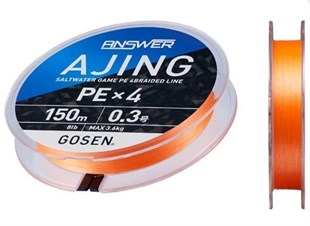 Gosen Answer Ajing PE4 Örgü LRF İpi 150mt Coctail Orange