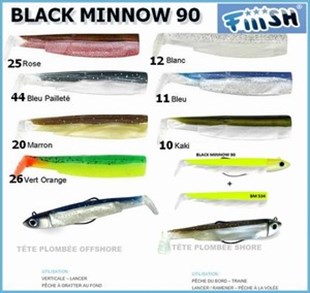Leurre Souple Fiiish Black Minnow 90 Lrf-Spin Silikon Yem