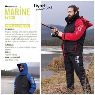 Fiyord Marine FY830 Mont FY831 Pantolon Balıkçı Alt Üst Takımı Kırmızı