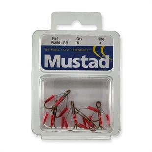 Mustad W3551-BR Ot Koruma Telli Üçlü Kanca ( 5li Paket )