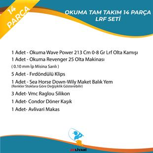 Okuma Wave Power 213 Cm 0-8 Gr Olta Kamışı - Okuma Revenger 25 Olta Makinası Tam Takım Kıyı Hobi LRF Olta Seti