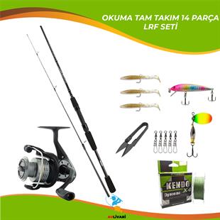 Okuma Wave Power 228 Cm 1-12 Gr Olta Kamışı - Okuma Revenger 25 Olta Makinası Tam Takım Kıyı Hobi LRF Olta Seti