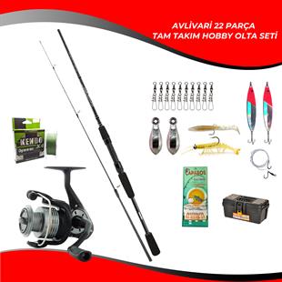 Okuma Wave Power 244 Cm 15-40 Gr Olta Kamışı - Okuma Revenger 40 Olta Makinası Tam Takım Kıyı Hobi Spin Olta Seti