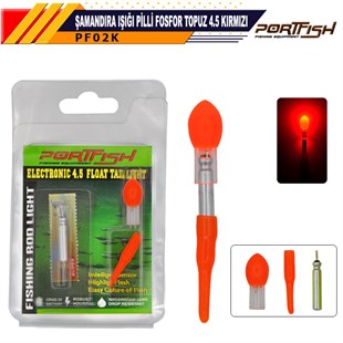 Portfish Şamandıra Işığı Pilli Fosfor Topuz 4,5 Kırmızı
