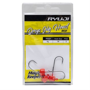 Ryuji Drop Jighead Red Uv 2,5 Gr (3 Adet)