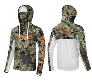 RYUJI UV PERFORMANCE HOODIE SHIRT+NECK, CAMO