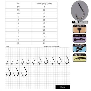 Sasame Chinu F-714 Serisi Olta iğnesi