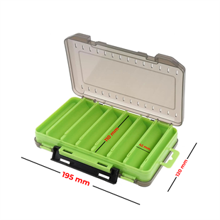 Sea Horse Lure Box Çift Taraflı Maket Kutusu Yeşil 110mm 