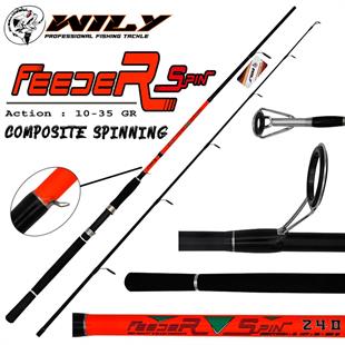 Wily Feeder Spin 240 cm 10 - 35 gr Kyoto 3000 Tam Takım Profesyonel Tatlı Su Olta Seti