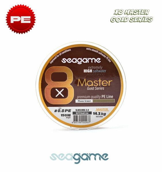 SEAGAME MASTER X8 PE 150M 0.14mm MOSS GREEN