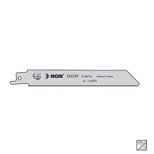 SGS Tilki Kuyruğu Bıçağı Metal 150mm/1,4mm (5 li SET)