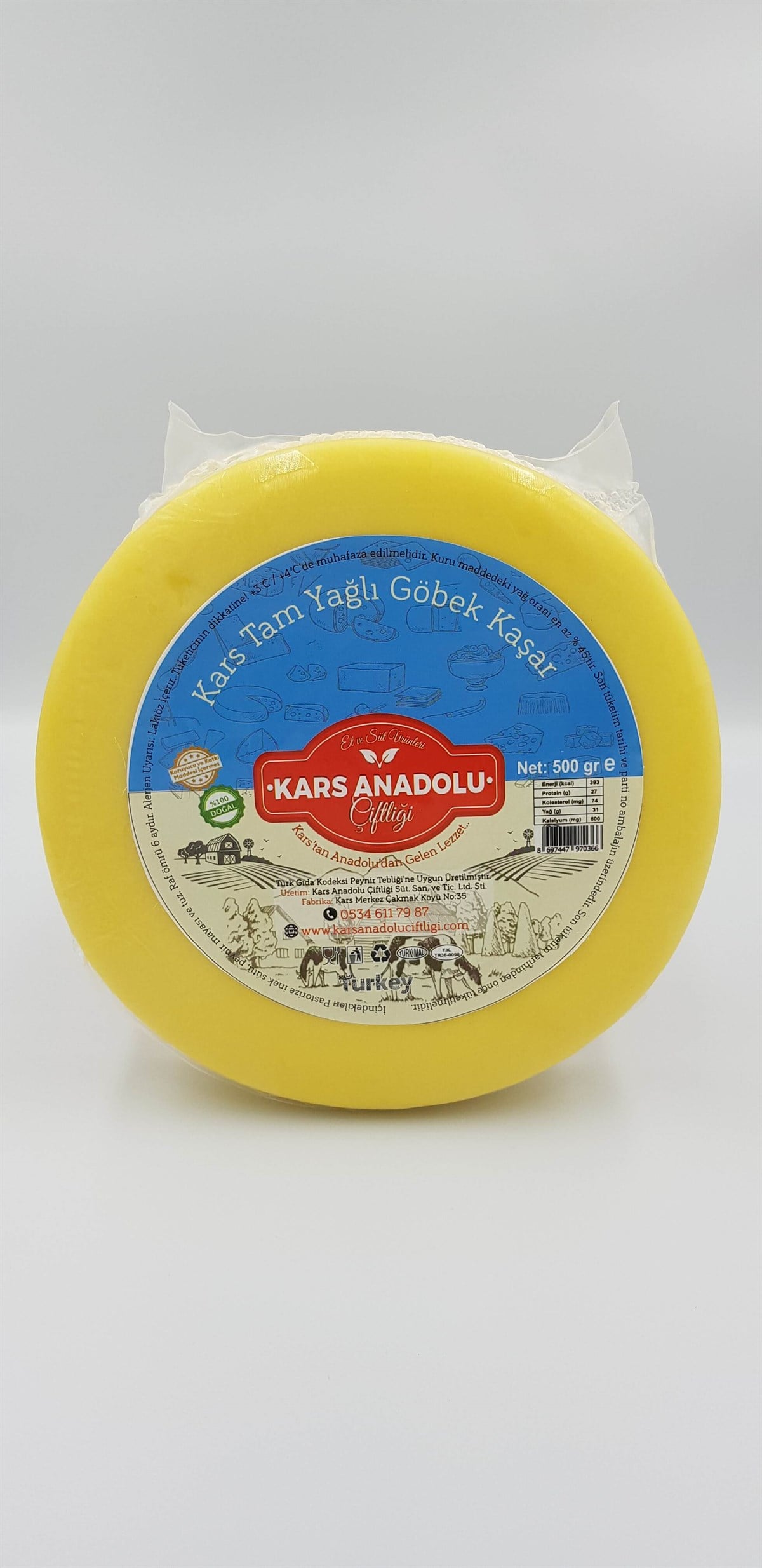 Kars Göbek Kaşarı 500 GR