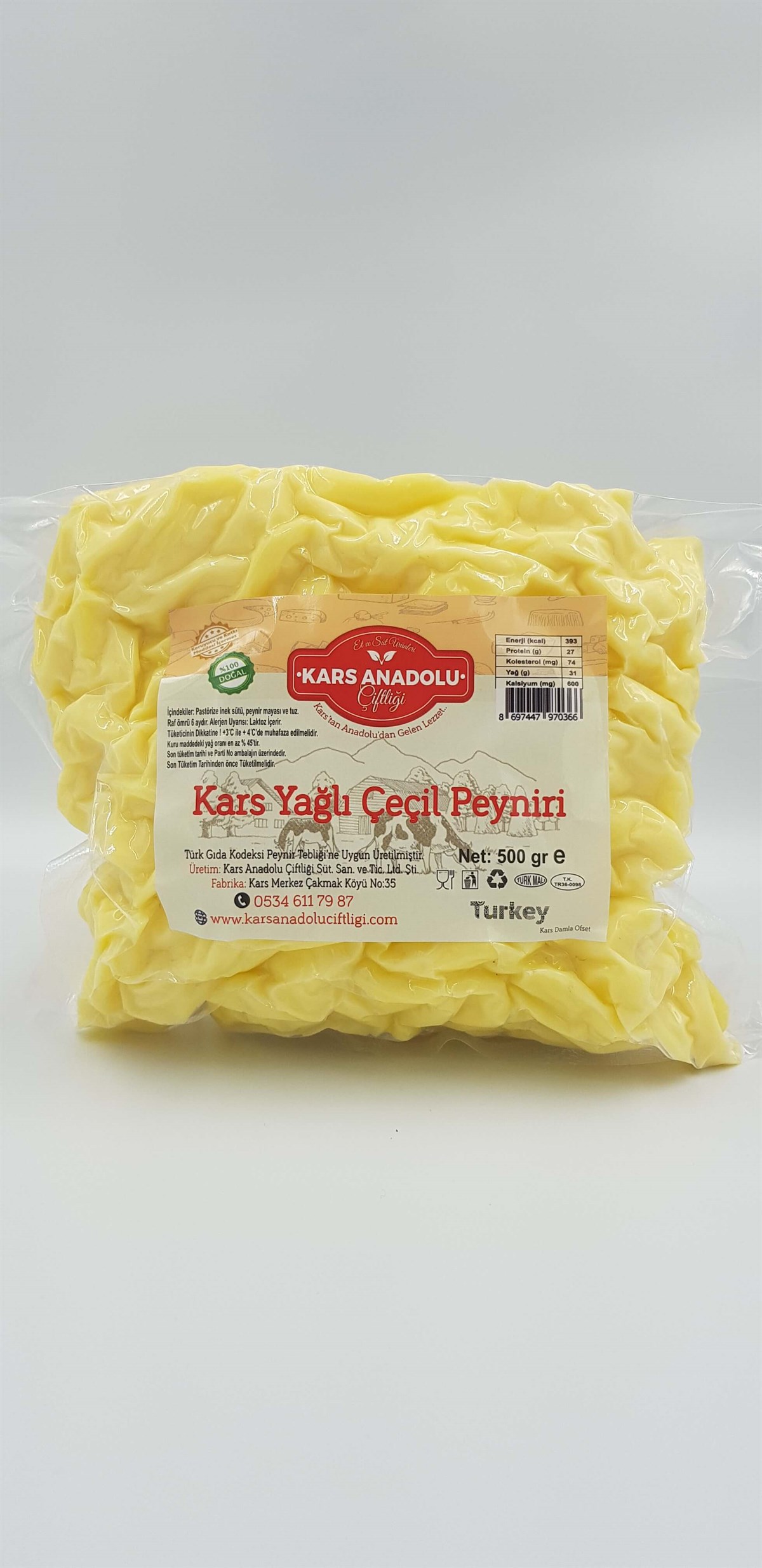 Kars Yağlı Dil Peyniri 500 GR