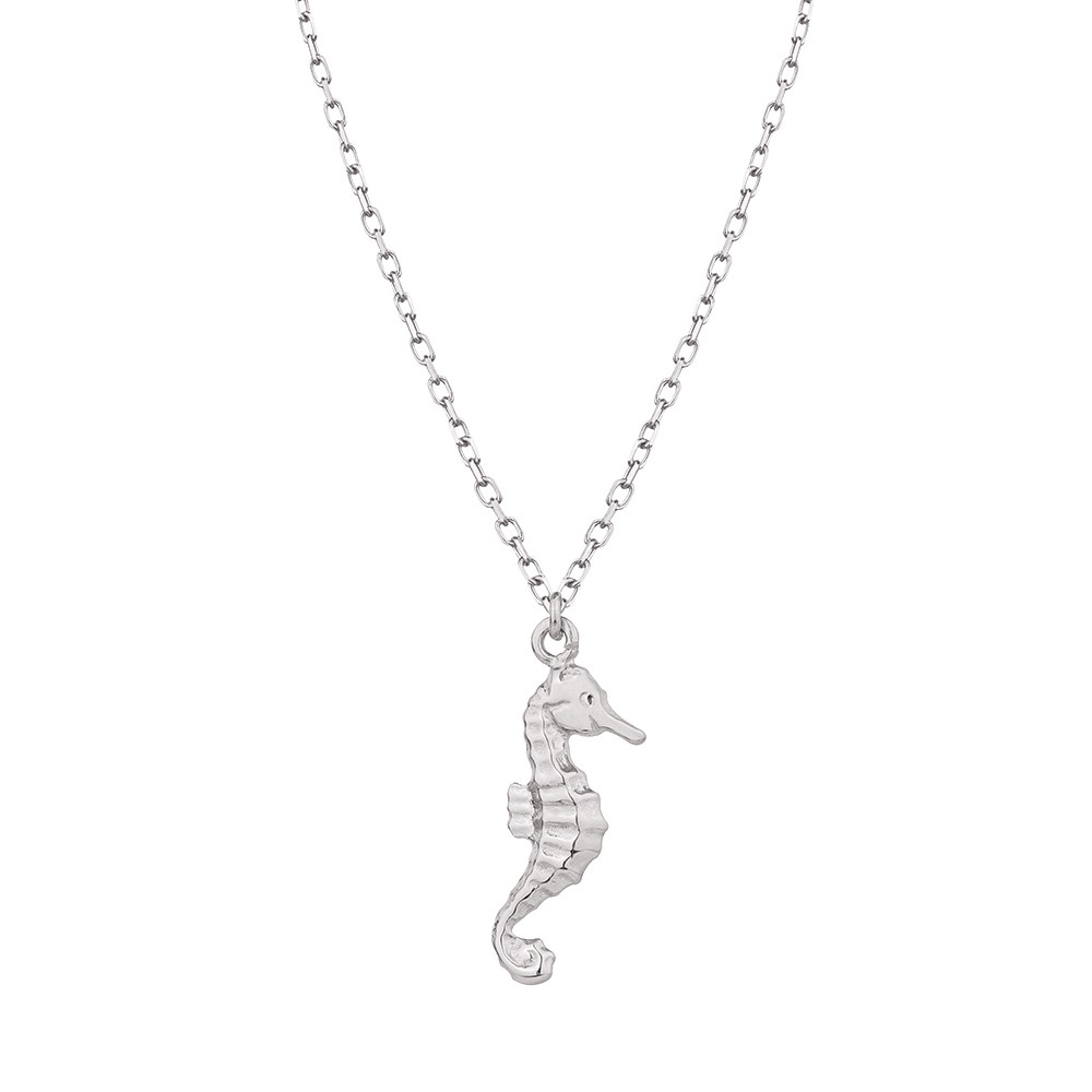 Seahorse necklace silver deals