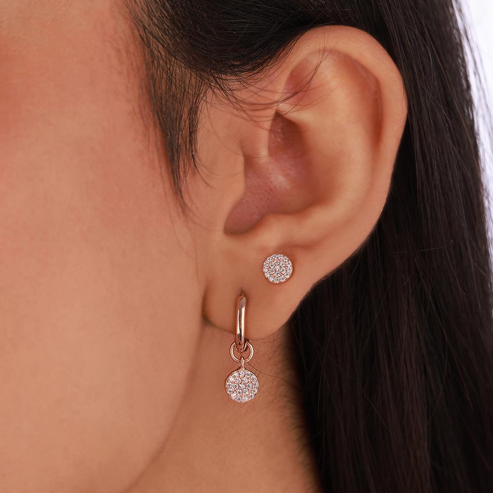 Tek Pave Tek Sallantılı Pave Gümüş Küpe Fiyatı AMT0394984 Ametist