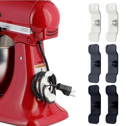 Buffer 6'lı Pratik Kablo Toparlayıcı Yapışkanlı Klips Mutfak Air Fryer Kettle Kahve Tost Makinası 