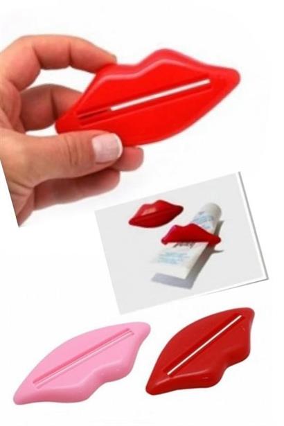BUFFER® Öpücük Dudak Tasarımlı Dekoratif Diş Macunu Sıkacağı ( 2 li )