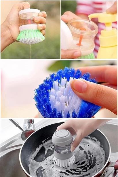 Kitchen Wash Pot Dish Brush Clean Utensil with Washing Up Liquid