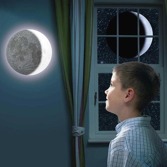 BUFFER® Odamdaki Dekoratif Ay Kumandalı Başucu Çocuk Odası Gece Lambası