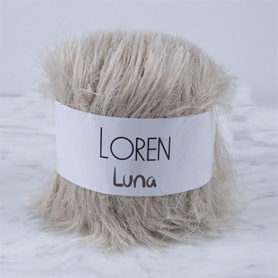 Loren Luna Tavşan Tüyü Açık Bej El Örgü İpi - R084 - 34007