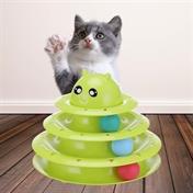 BUFFER® Tower Of Tracks Fun Trifold Cat Toy Set Cat Game
