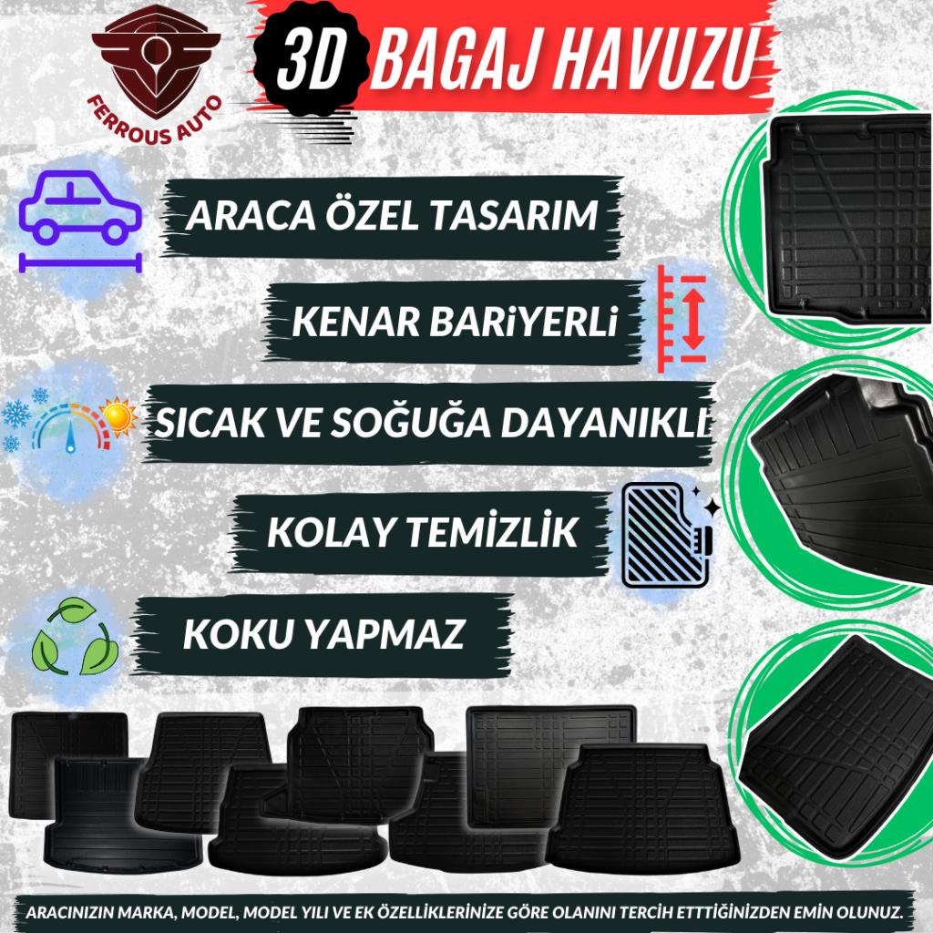 Bmw 5 Serisi E60 Ferrous 3D Bagaj Havuzu 2003 2009