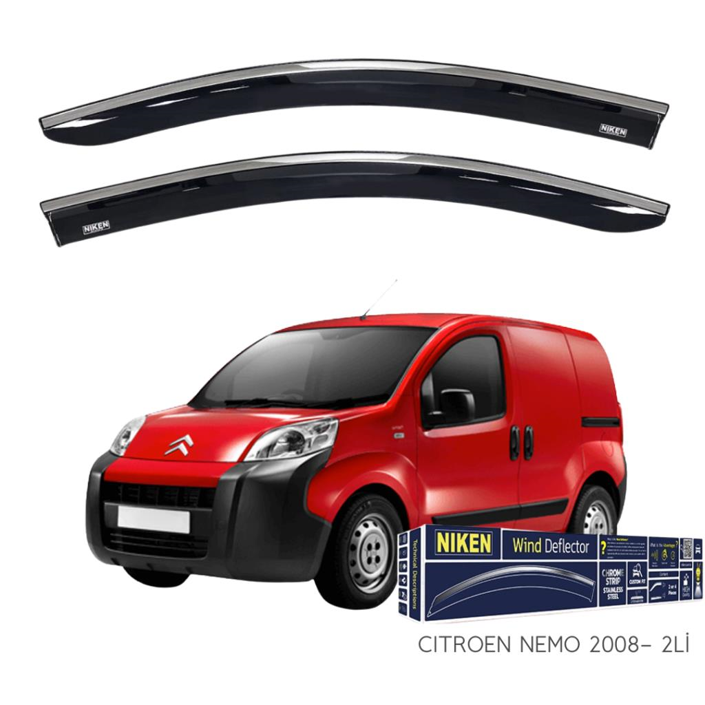 Citroen Nemo Niken Kromlu Cam Rüzgarlığı 2li Set 2008 ve Üstü