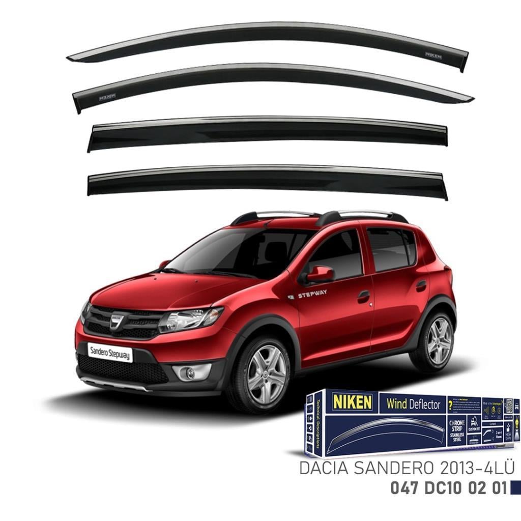 Dacia Sandero Stepway Niken Kromlu Cam Rüzgarlığı 4lü Set 2013 2020