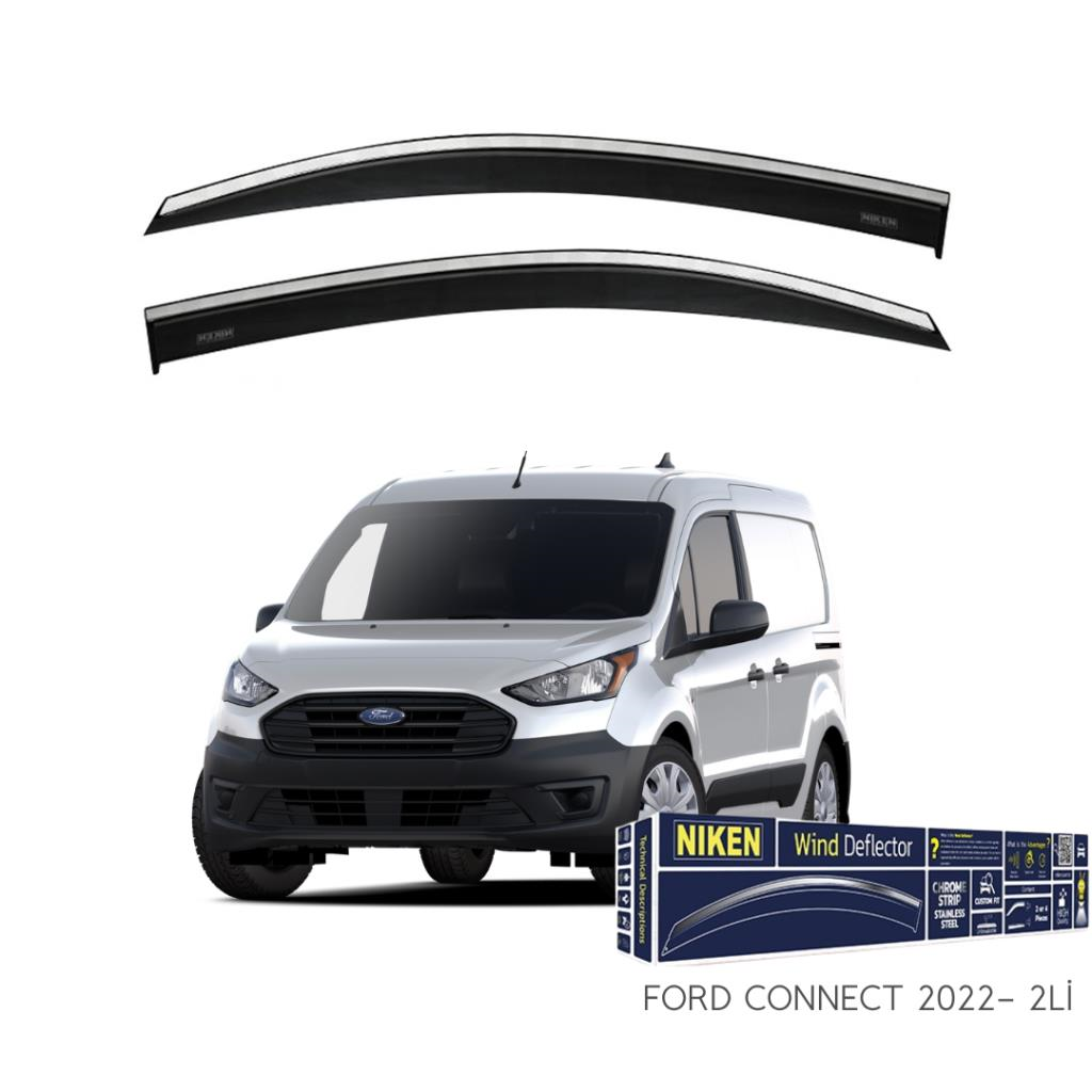 Ford Connect Niken Kromlu Cam Rüzgarlığı 2li Set 2022 ve Üstü