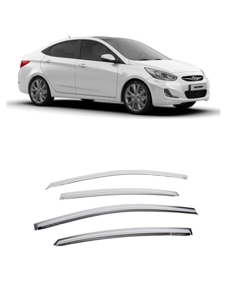 Hyundai Accent Blue Ferrous OEM ABS Krom Cam Rüzgarlığı 2010 2021