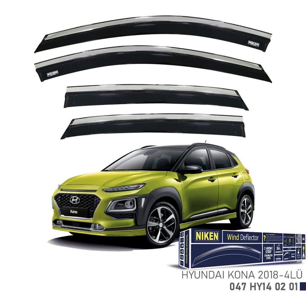 Hyundai Kona Niken Kromlu Cam Rüzgarlığı 4lü 2023 ve Üstü