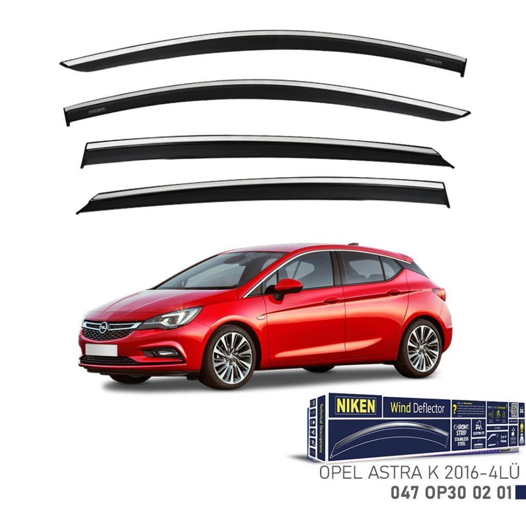 Opel Astra K Niken Kromlu Cam Rüzgarlığı 4lü Set 2016 2022