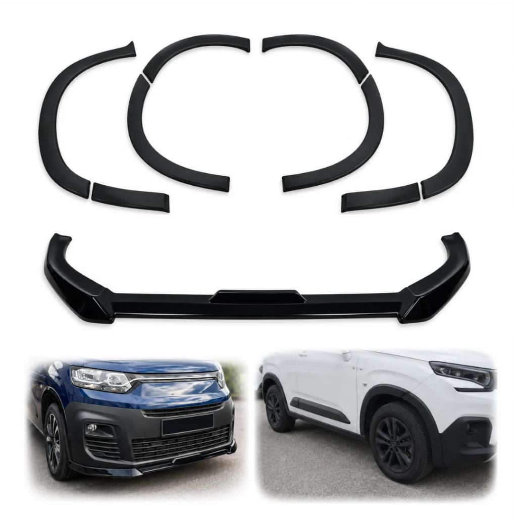Opel Combo Ferrous 8li Çamurluk Koruma Dodik ve Ön Tampon Lip Eki 2019 ve Üstü