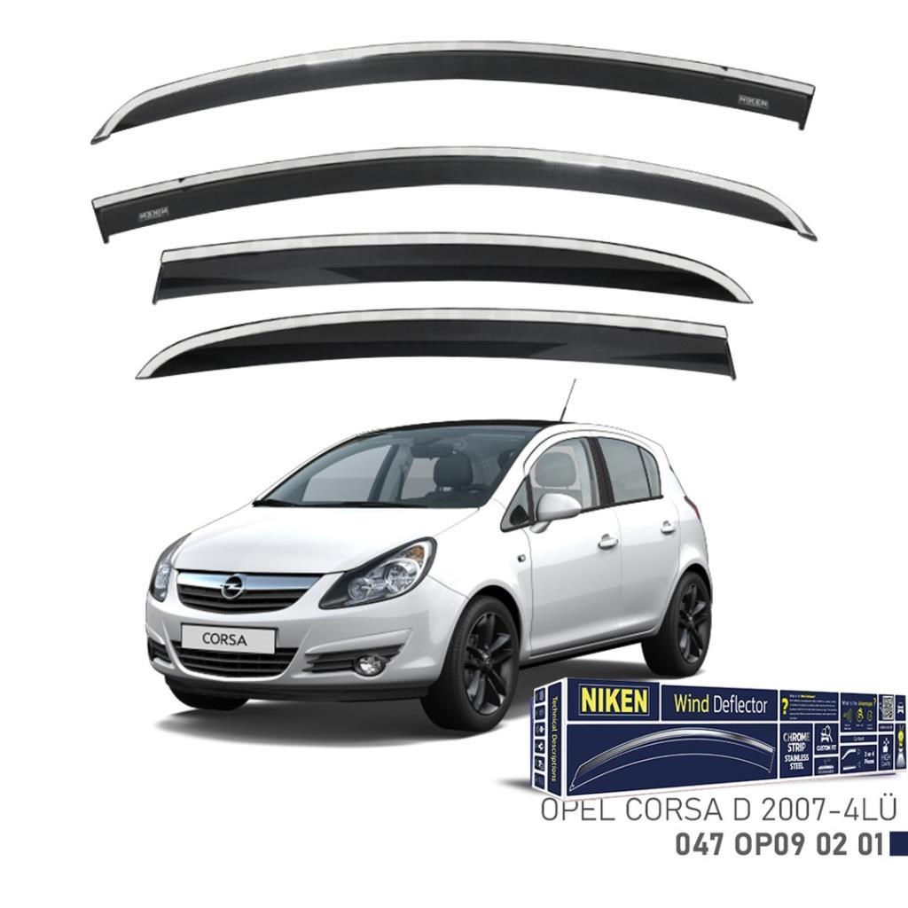 Opel Corsa D Niken Kromlu Cam Rüzarlığı 4lü Set 2007 2014