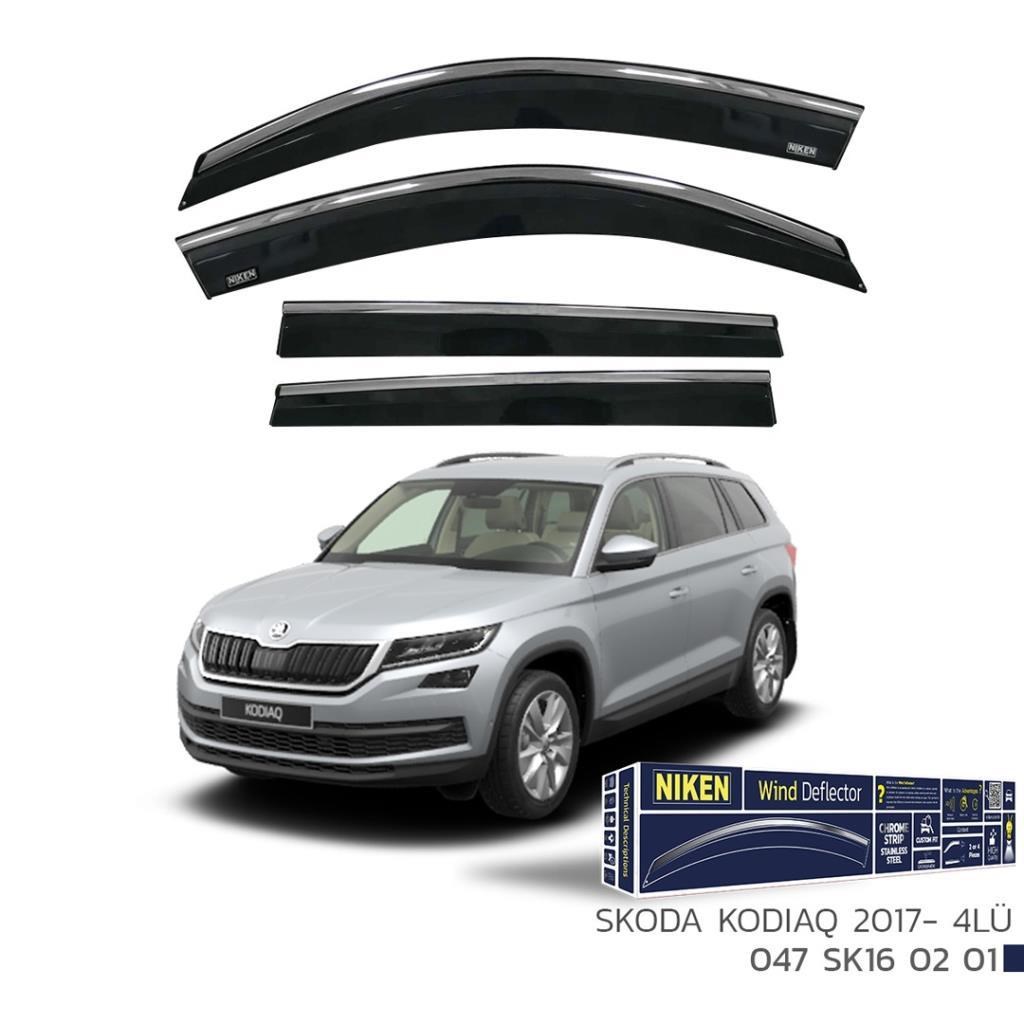 Skoda Kodiaq Niken Kromlu Cam Rüzgarlığı 4lü Set 2017 2023