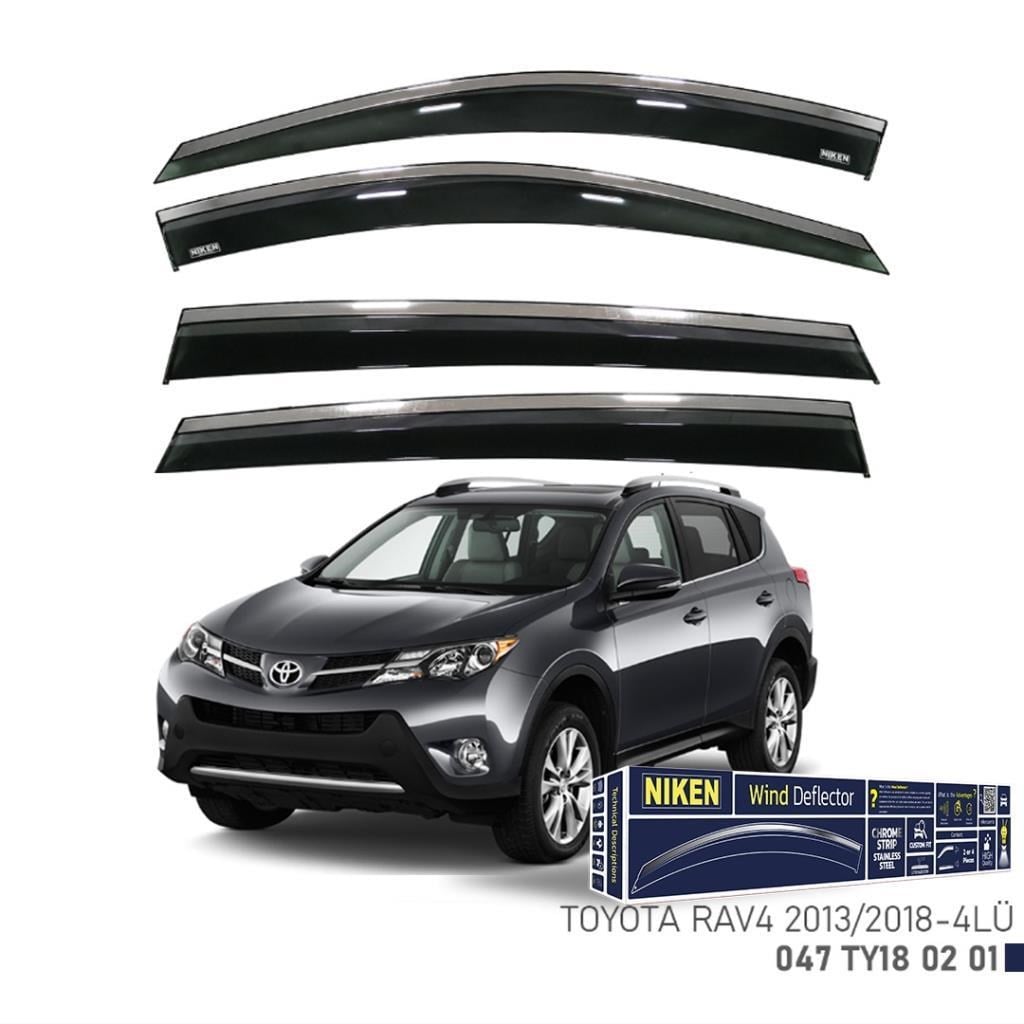 Toyota Rav4 Niken Kromlu Cam Rüzgarlığı 4lü Set 2013 2018