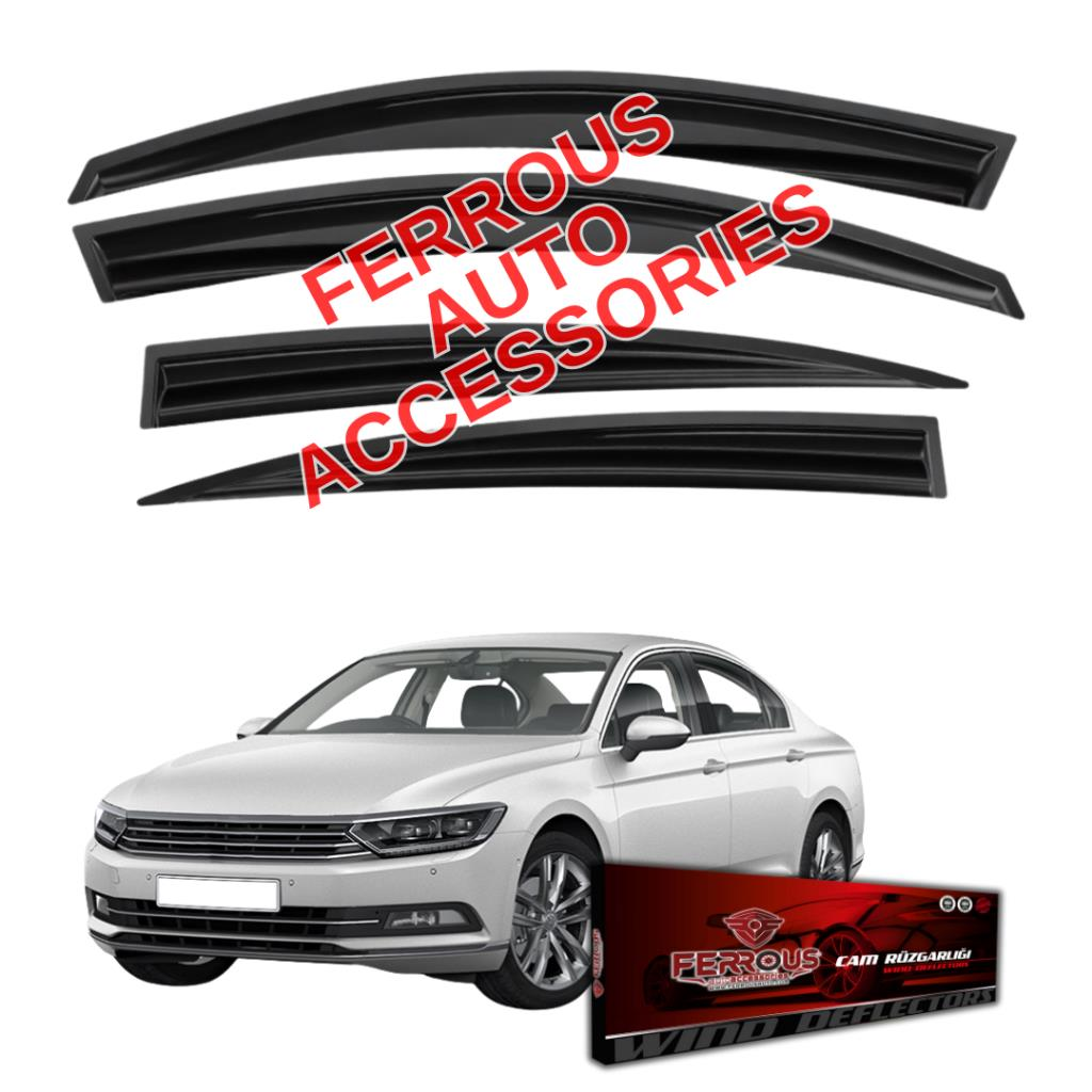 Volkswagen Passat B8 / B8.5 Ferrous Cam Rüzgarlığı 4lü 2015 ve Üstü