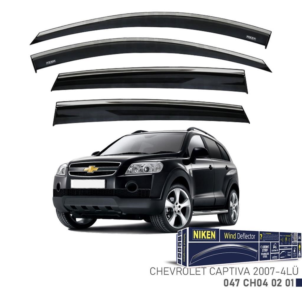 Chevrolet Captiva Niken Kromlu Cam Rüzgarlığı 4lü Set 2007 ve Üstü