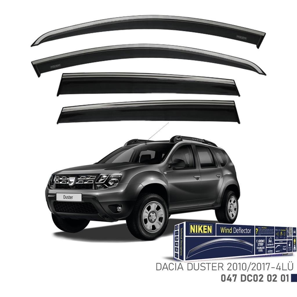 Dacia Duster Niken Kromlu Cam Rüzgarlığı 4lü Set 2010 2017 